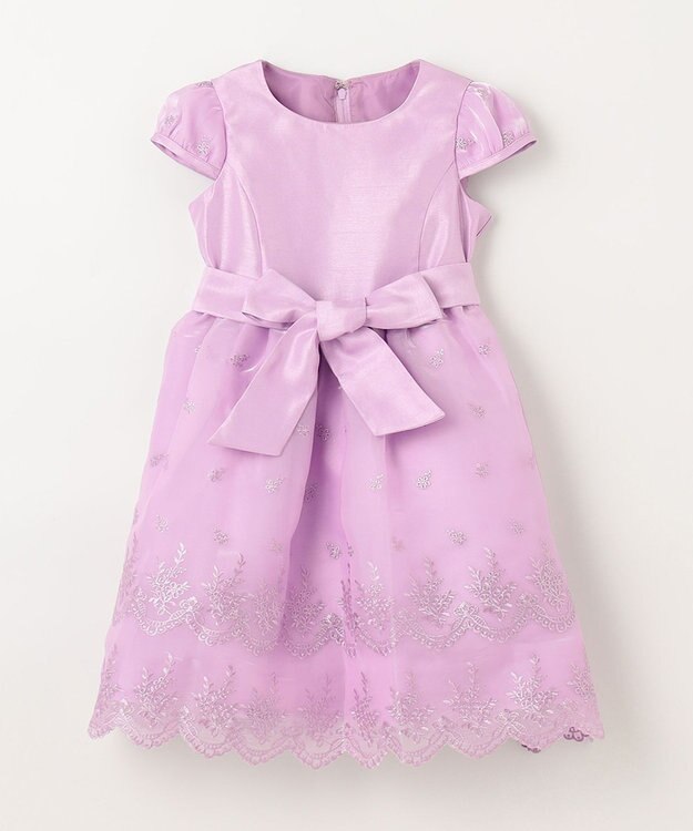 ANY KIDS バックサテンシャンタン ドレス ラベンダー