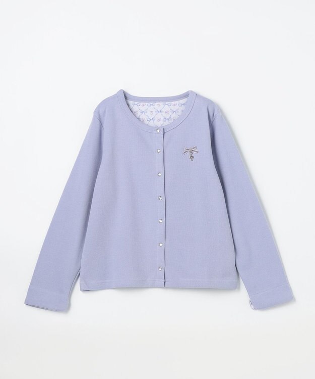 ANY KIDS まいにちスナップカーディガン ラベンダー