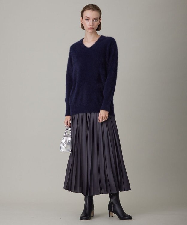 ICB フォックスカシミヤ プルオーバー ネイビー系