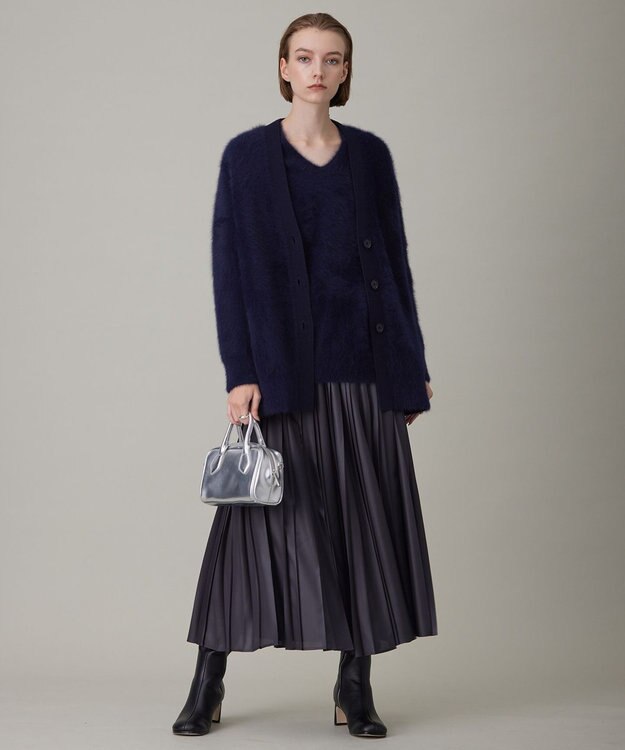 ICB フォックスカシミヤ プルオーバー ネイビー系