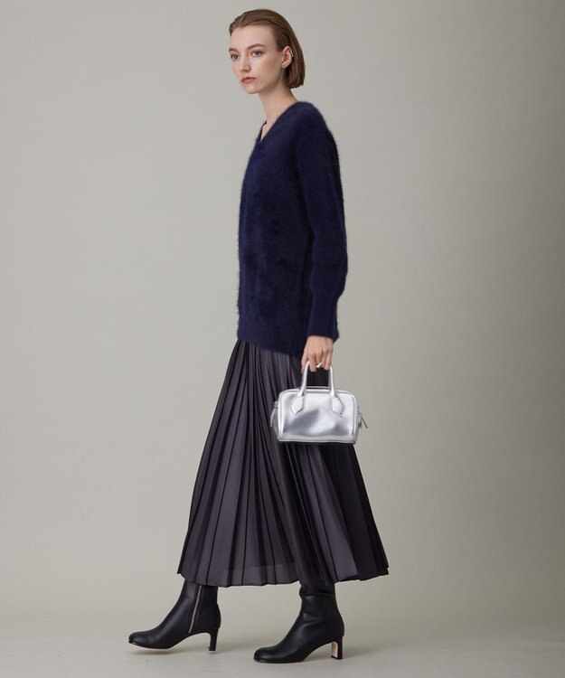 ICB フォックスカシミヤ プルオーバー ネイビー系