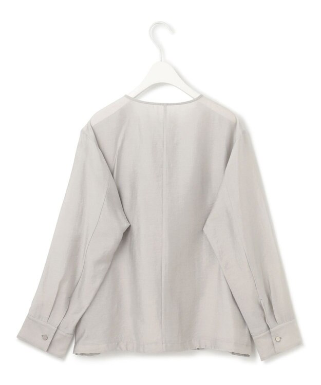 ICB リヨセルナイロンワッシャー ノーカラーブルゾン トープ系