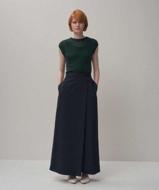 ATON HAND DYED NYLON | ラップスカート GRAY