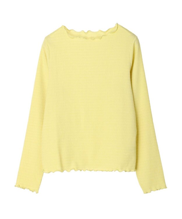 Green Parks ボートネックシャーリングカットプルオーバー Yellow