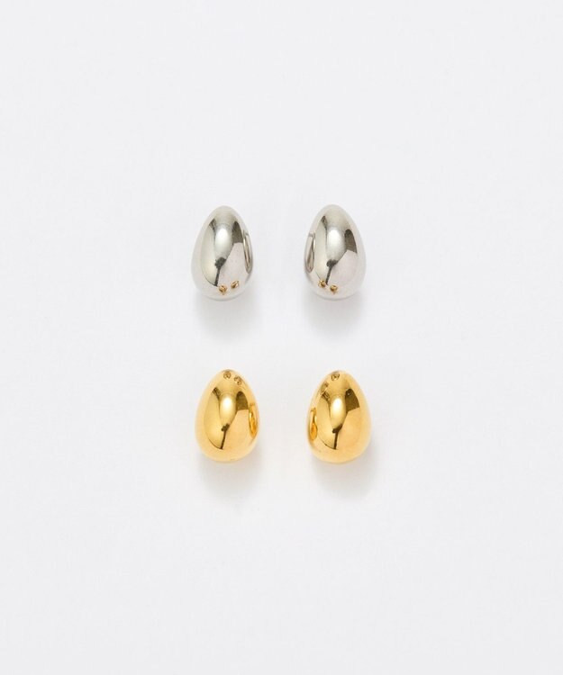 Phoebe 【金属アレルギー対応】プックリハーフフープミニピアス　ゴールド/サージカルステンレス ゴールド