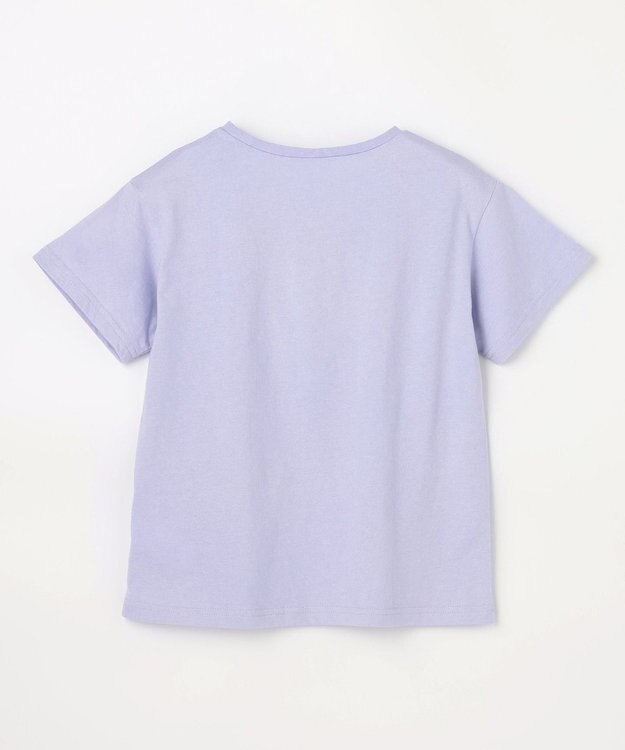 ANY KIDS 【綿100%】ドロップショルダーミラクルスパンコールTシャツ サックスブルー×ケーキ