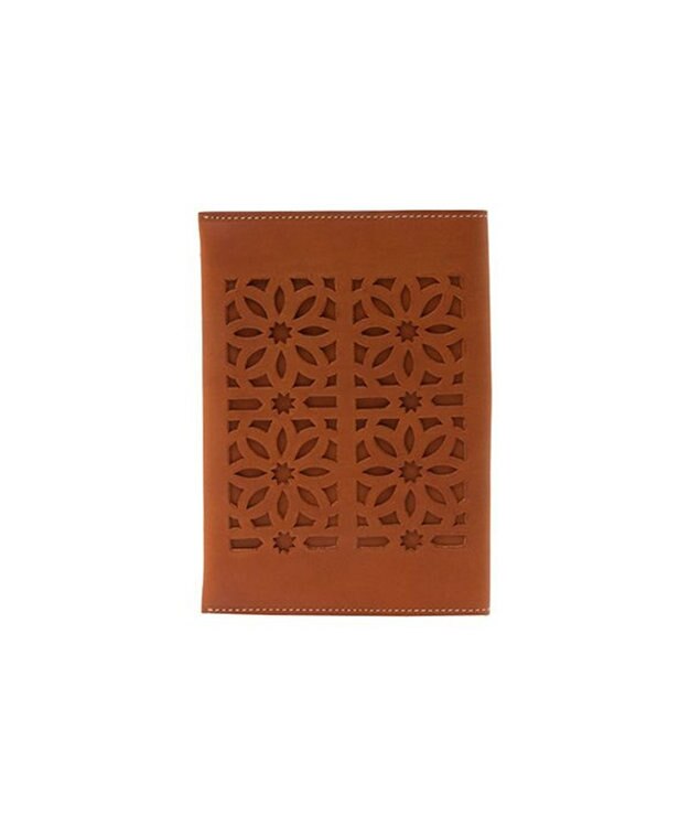 genten カットワーク ブックカバー チャ