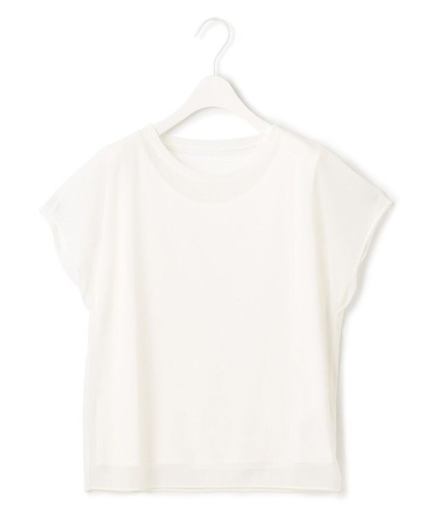 ICB L 【洗える】 シアージャージー カットソー オフホワイト系