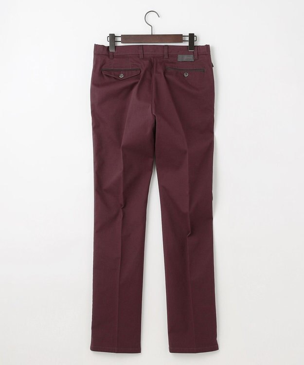 JOSEPH ABBOUD 【ウエストも伸びる！オーガニックコットン使用・25AW】トリコチンストレッチ パンツ ワイン系