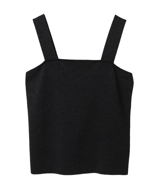 AMERICAN HOLIC ラメニットタンクトップ Black