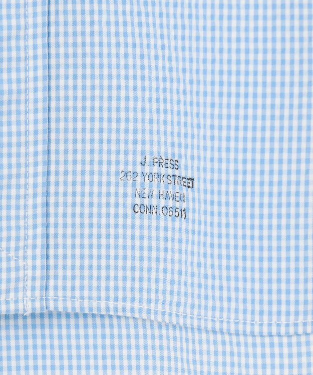 J.PRESS MEN 【KING SIZE】【クールマックス】サッカーストライプ／マイクロギンガムチェック シャツ/B.D サックスブルー系3