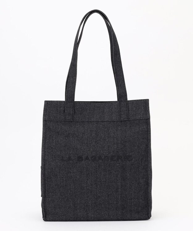 LA BAGAGERIE チャーム付きデニムバッグ Mサイズ ブラック