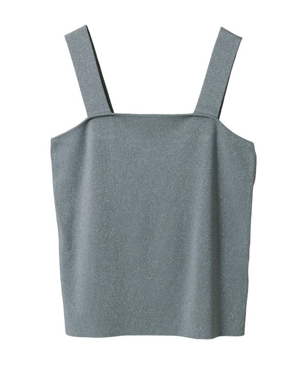 AMERICAN HOLIC ラメニットタンクトップ Sax