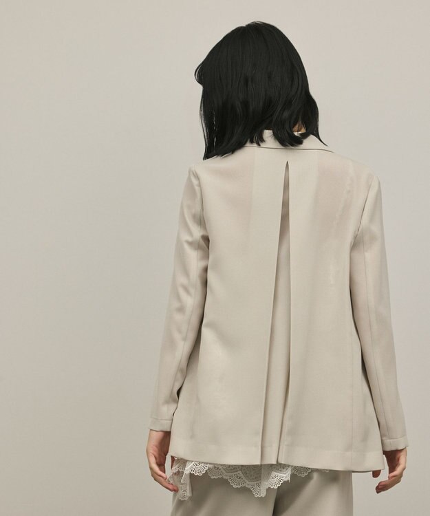 GRACE CONTINENTAL バックタックテーラードジャケット ベージュ