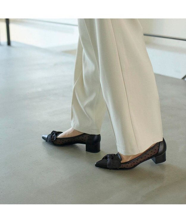 MODE ET JACOMO <MODE ET JACOMO>ビッグリボンオペラパンプス ブラック