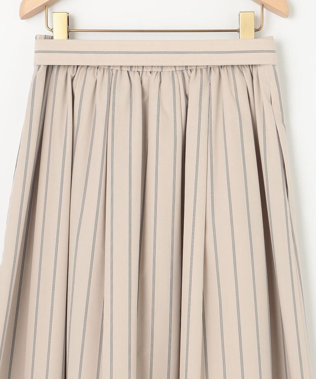 組曲 L 【WEB限定】コットンポリエステルタイプライター セットアップ ベージュストライプ系1