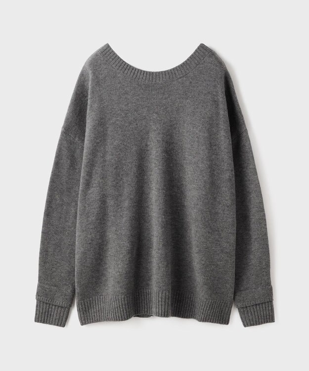 GRACE CONTINENTAL 前後2WAYニットカーディガン グレー