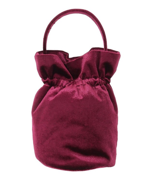 earth music&ecology ベロアハンドルバッグ Bordeaux