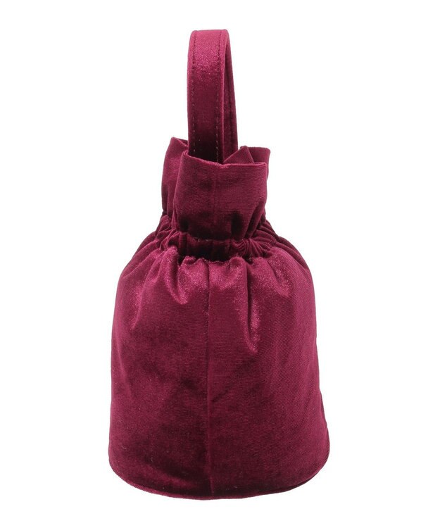 earth music&ecology ベロアハンドルバッグ Bordeaux