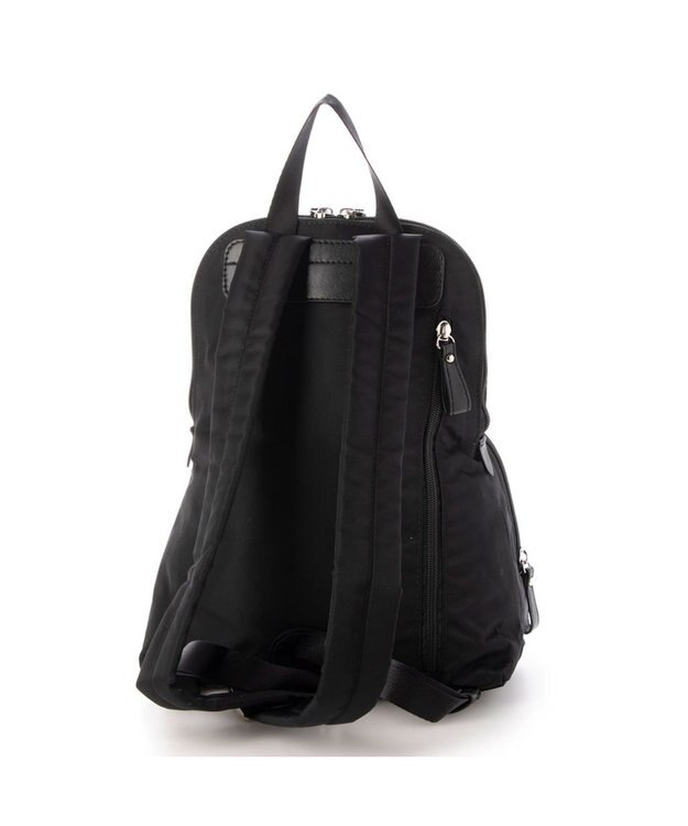 LA BAGAGERIE ナイロン×リサイクルレザー　ミニリュック ブラック