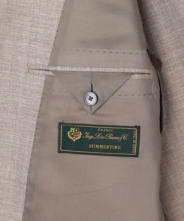 GOTAIRIKU 【Loro Piana Fabric】SUMMER TIME ジャケット_ヘリンボーン織 ベージュ×ヘリンボーン