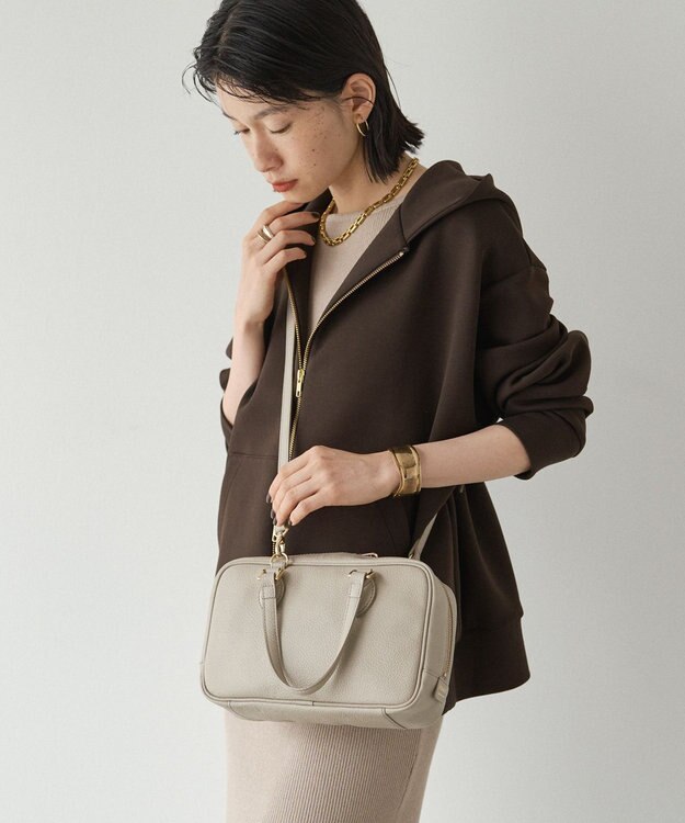 russet 【2025AW新作】シュリンクレザー2WAYミニボストンバッグ(CE-1581) GrayBeige