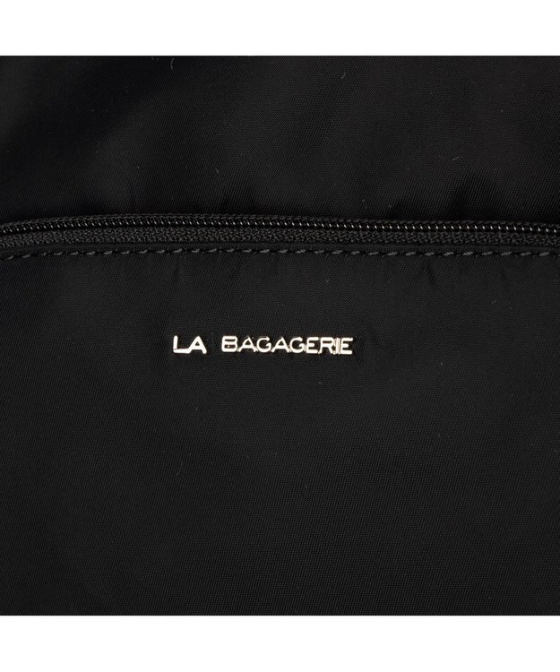 LA BAGAGERIE ナイロン×リサイクルレザー　ミニリュック ブラック