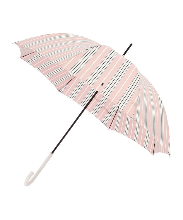 MOONBAT POLO RALPH LAUREN(ポロ ラルフローレン) 長傘 ソフトストライプ ポロポニー ワンポイント ピンク