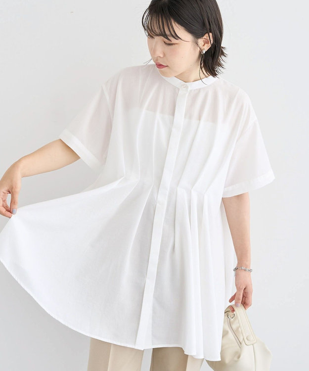 Green Parks ウエストタックシャツチュニック Off White