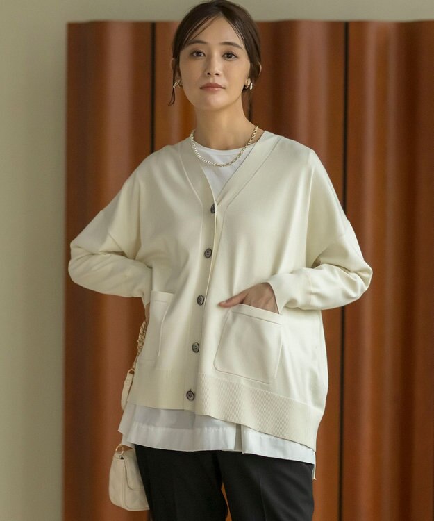 組曲 【WEB限定】ELENAオーバーニットカーディガン アイボリー系