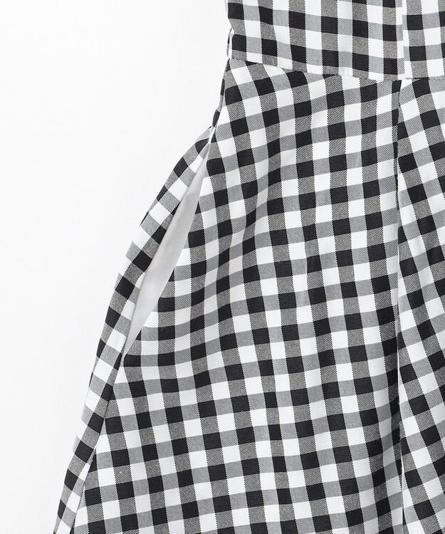 組曲 KIDS 【110-140㎝】ギンガムドッキング ワンピース ブラック系3