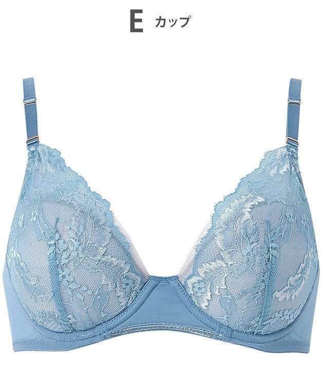 Wing 【SHIHOさん着用】 ブラジャー 自分のからだに合うフィット感 バストになじみやすい 背中すっきり 【マッチミーブラ】 ブラ KB2004 ウイング／ワコール ブルー