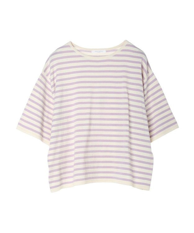 Green Parks 洗える　ニットＴシャツ Border