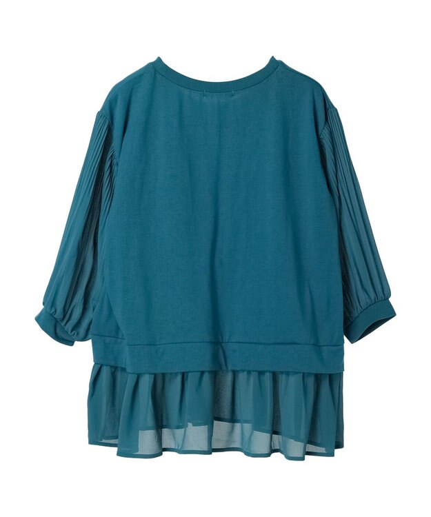 Green Parks 消しプリーツドッキングカットチュニック Blue Green