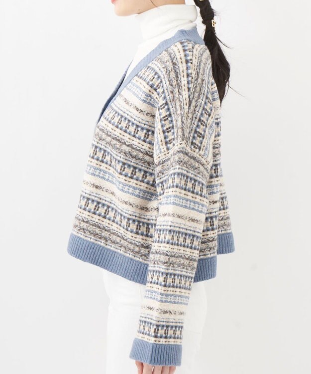 OP／FILA 【OP】ジャガードニットカーディガン ベージュ