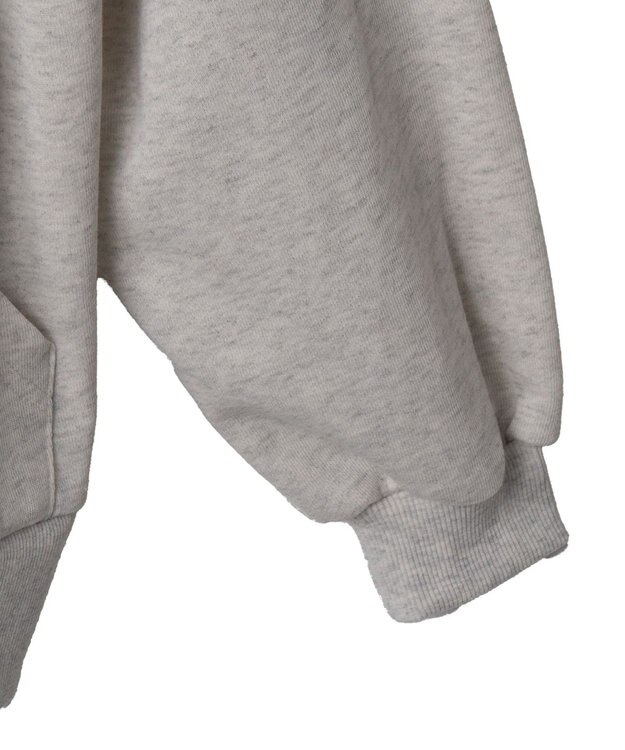 WEGO ロゴWジップビッグパーカー 杢グレー