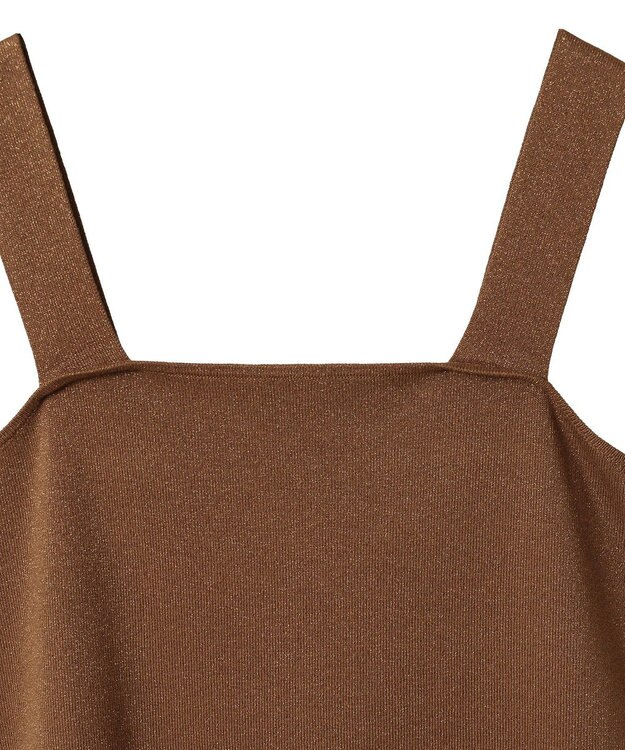 AMERICAN HOLIC ラメニットタンクトップ Brown