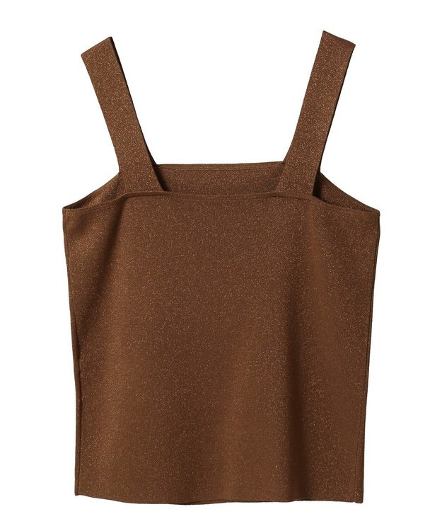 AMERICAN HOLIC ラメニットタンクトップ Brown