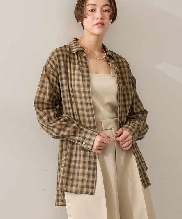 AMERICAN HOLIC ラメニットタンクトップ Light Beige