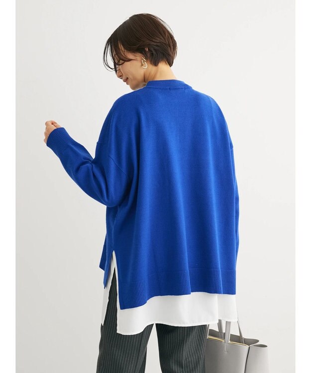 Green Parks もちやわ　モックネックプルオーバー Blue