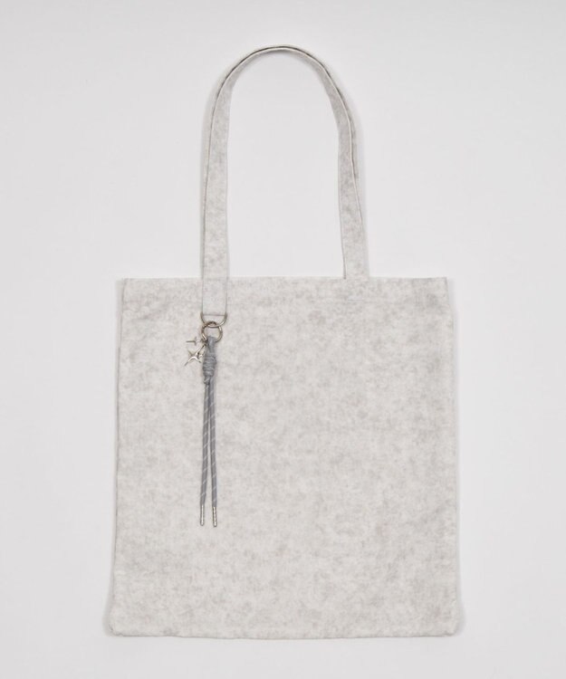 WEGO チャーム付きA4トートバッグ ホワイトその他