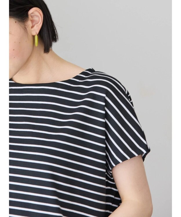 AMERICAN HOLIC バックボタンフレンチスリーブプルオーバー Border