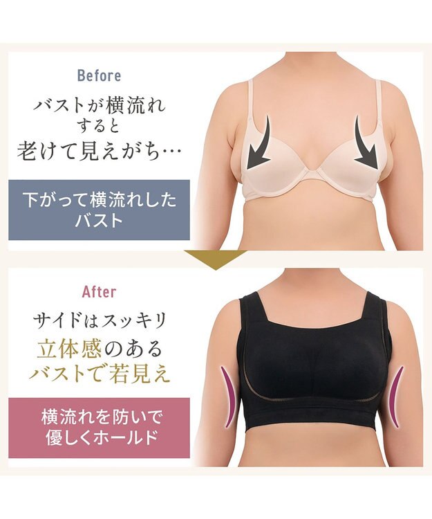 BRADELIS New York 【Yukine inc. 】ゆきねえとろりソフトシルク混ブラ25 ブラデリス 着心地重視のノンワイヤー補正ブラ ブラック