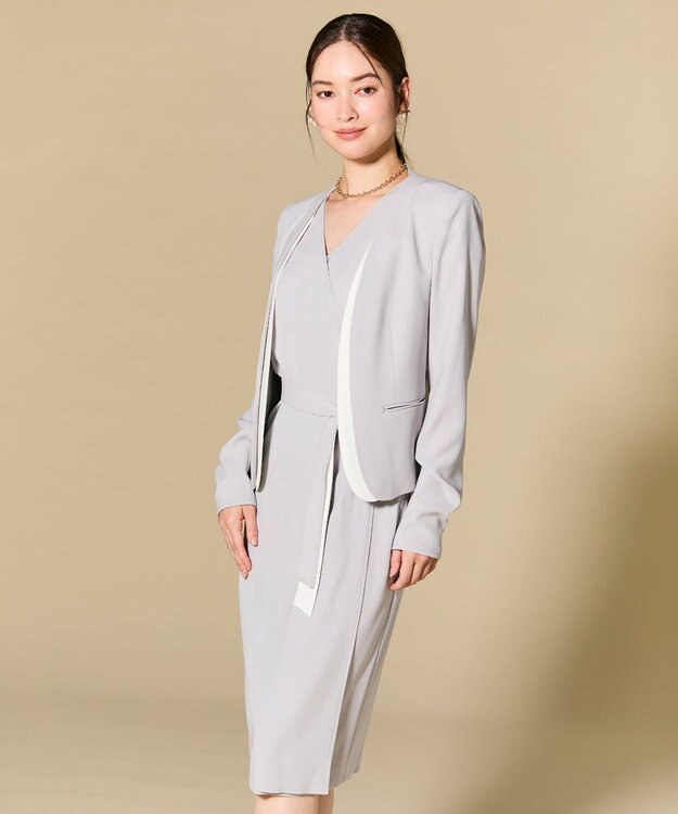 BEIGE， 【Lsize・セットアップ対応】CINDY / ラップドレス L.Gray