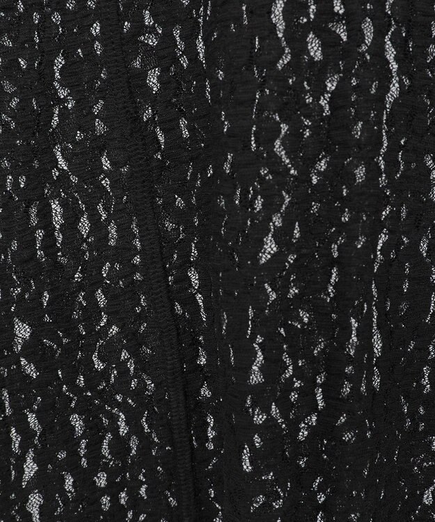 earth music&ecology フロントボタンレースプルオーバー Black