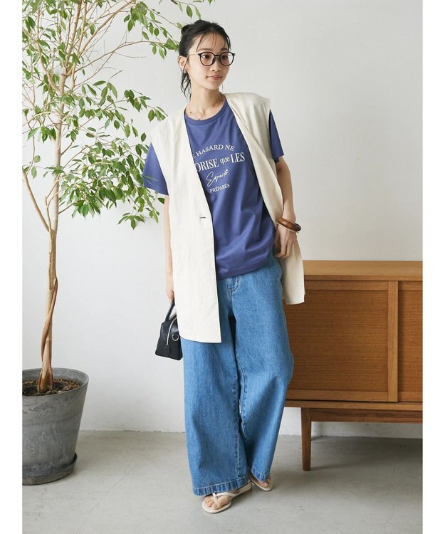 CRAFT STANDARD BOUTIQUE 【ＵＶカット】ＦＡＶＯＲＩＳＥ　ＴＥＥ Blue