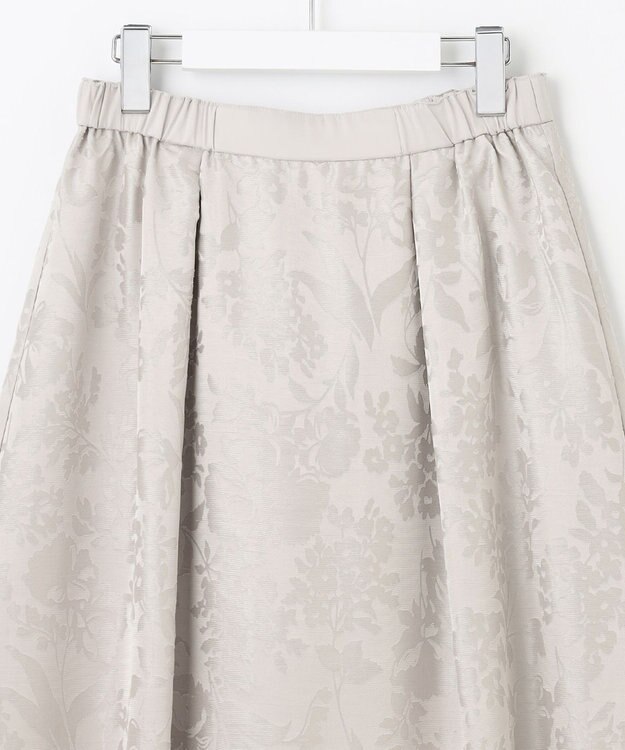 自由区 【セットアップ対応・リバーシブル・洗える】オパールプリント スカート ライトグレー系