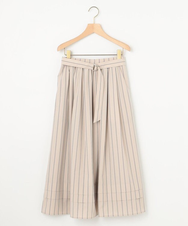 組曲 【WEB限定】コットンポリエステルタイプライター セットアップ ベージュストライプ系1