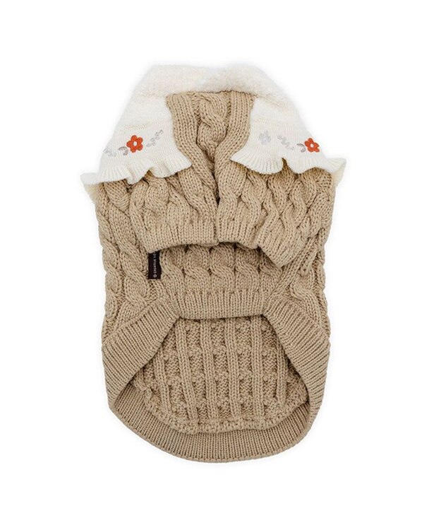 PET PARADISE ペットパラダイス バイカラー ニット 《ベージュ》 小型犬 ベージュ