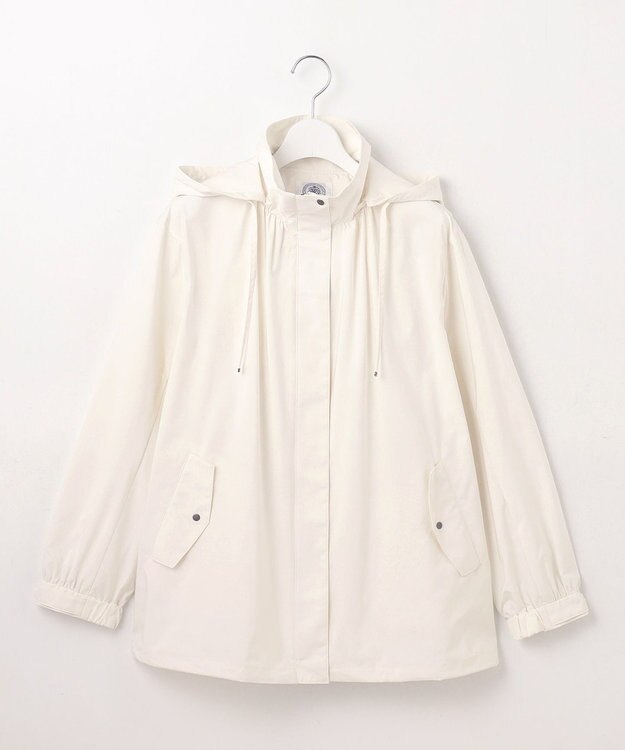 J.PRESS LADIES L 【洗える・撥水】マイクロタフタ フーデッド ショート コート アイボリー系